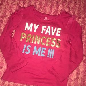 Toddler long sleeve okie dokie tee pink 4T